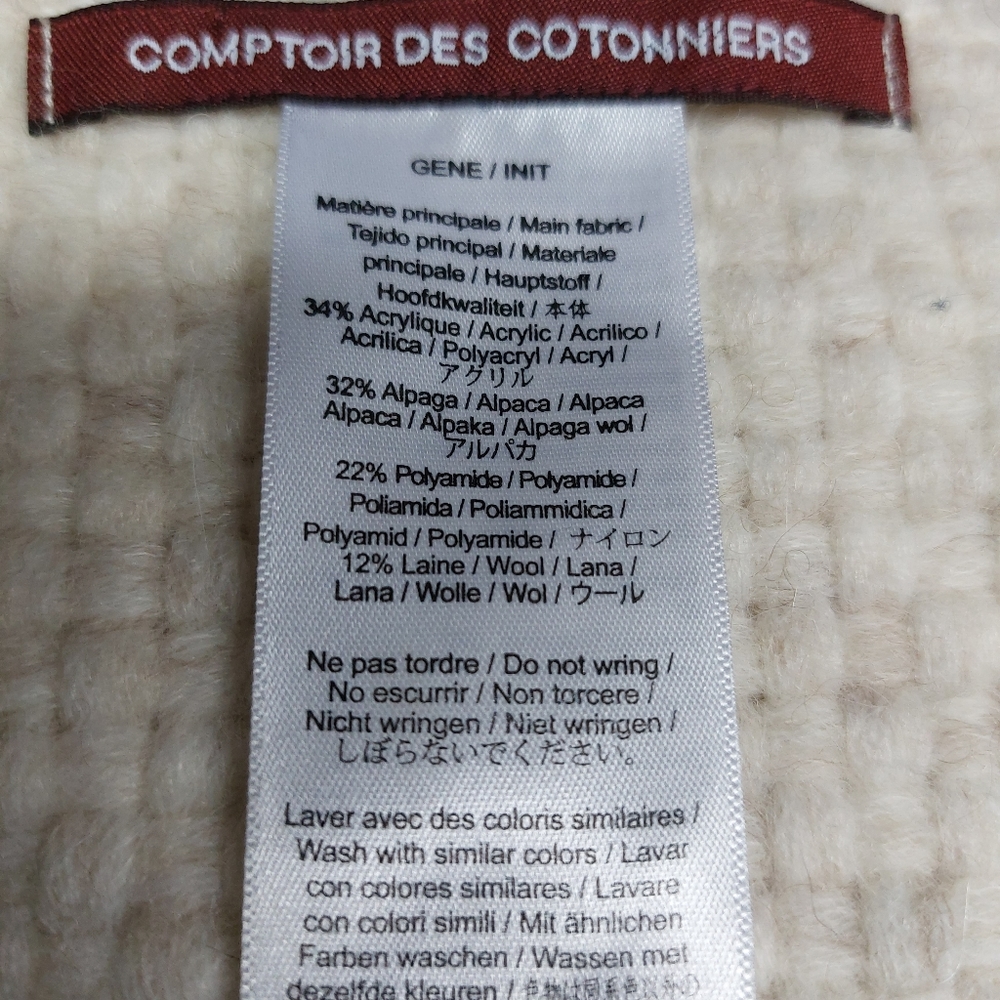 Comptoir des cotonniers knit textured Big Scarf Alpaca Blend. - Picture 7 of 8